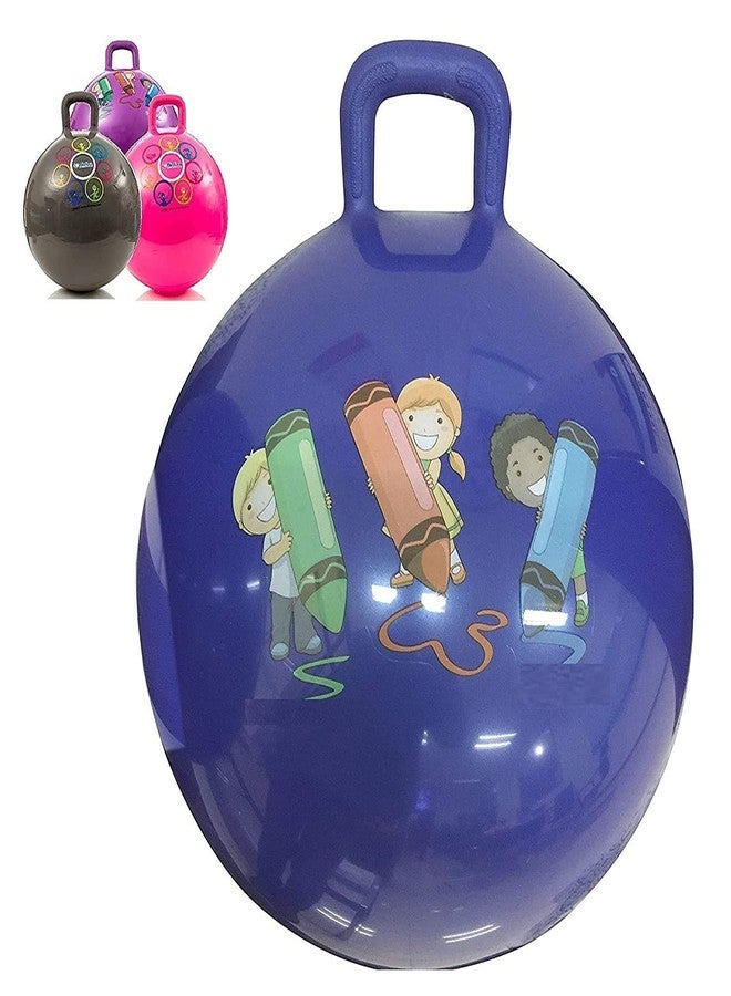 Devera Sit & Bounce Hop Ball for Kids 45 cm Inflatable Hopper Ball with Safe Handles - Best Active Play Toy for Boys Girls 3+ Years | Gift for Birthday & Outdoor Fun - Image 1